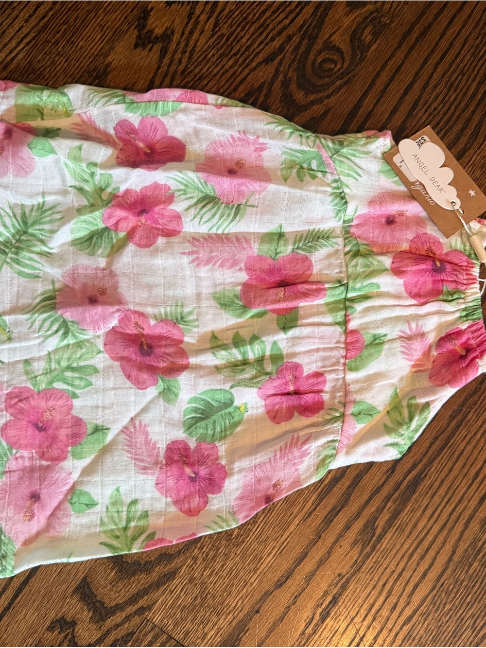 NWT Angel Dear Pink and Green Floral Sundress